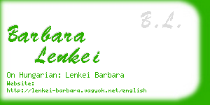 barbara lenkei business card